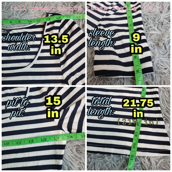 SHEIN | Like New Blk/Wht Striped Tee! - Picture 5 of 7